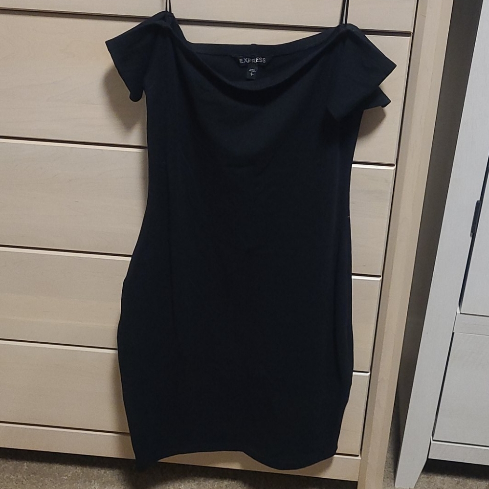 Express LBD, off the shoulder with short sleeves